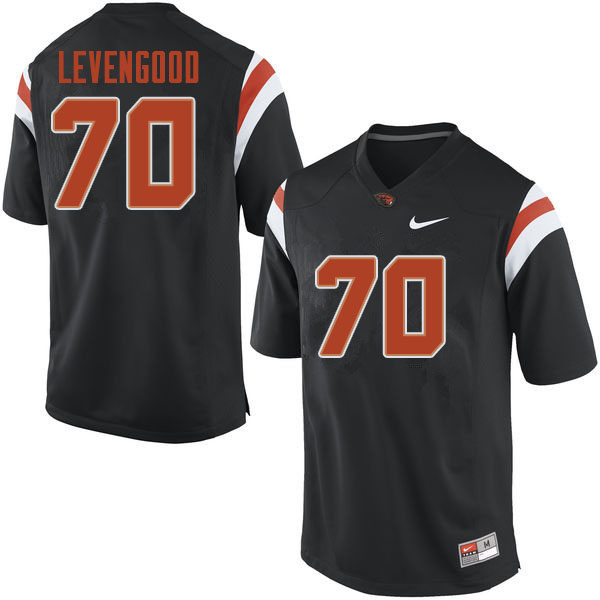 Men #70 Jake Levengood Oregon State Beavers College Football Jerseys Sale-Black